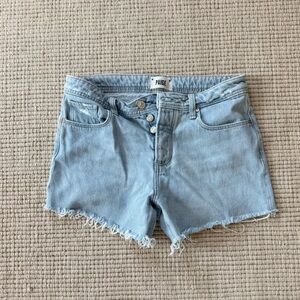 PAIGE Sky Blue Jean Shorts for Women